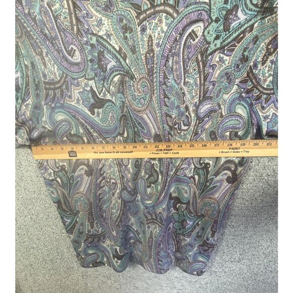 Talbots 100% Merino Wool Cardigan Sweater Women’s 2X Paisley Quiet Luxury Pretty - Picture 13 of 14